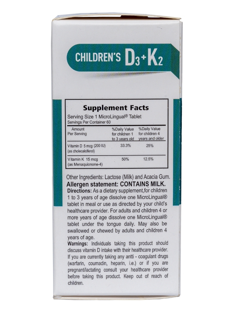 Thực phẩm bảo vệ sức khỏe CHILDREN’S D3 + K2