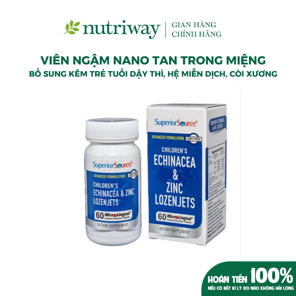 [MUA 1 TẶNG 1] - Viên ngậm Nano tan trong miệng [NUTRIWAY x SUPERIOR SOURCE]