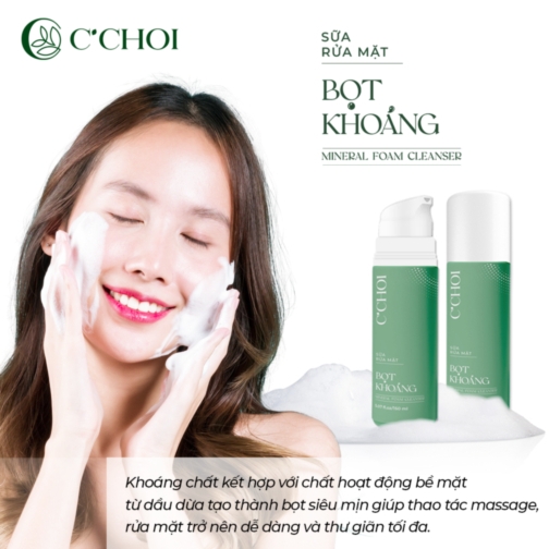 Sữa Rửa Mặt Bọt Khoáng Mineral Foam Cleanser C'Choi Nutriway