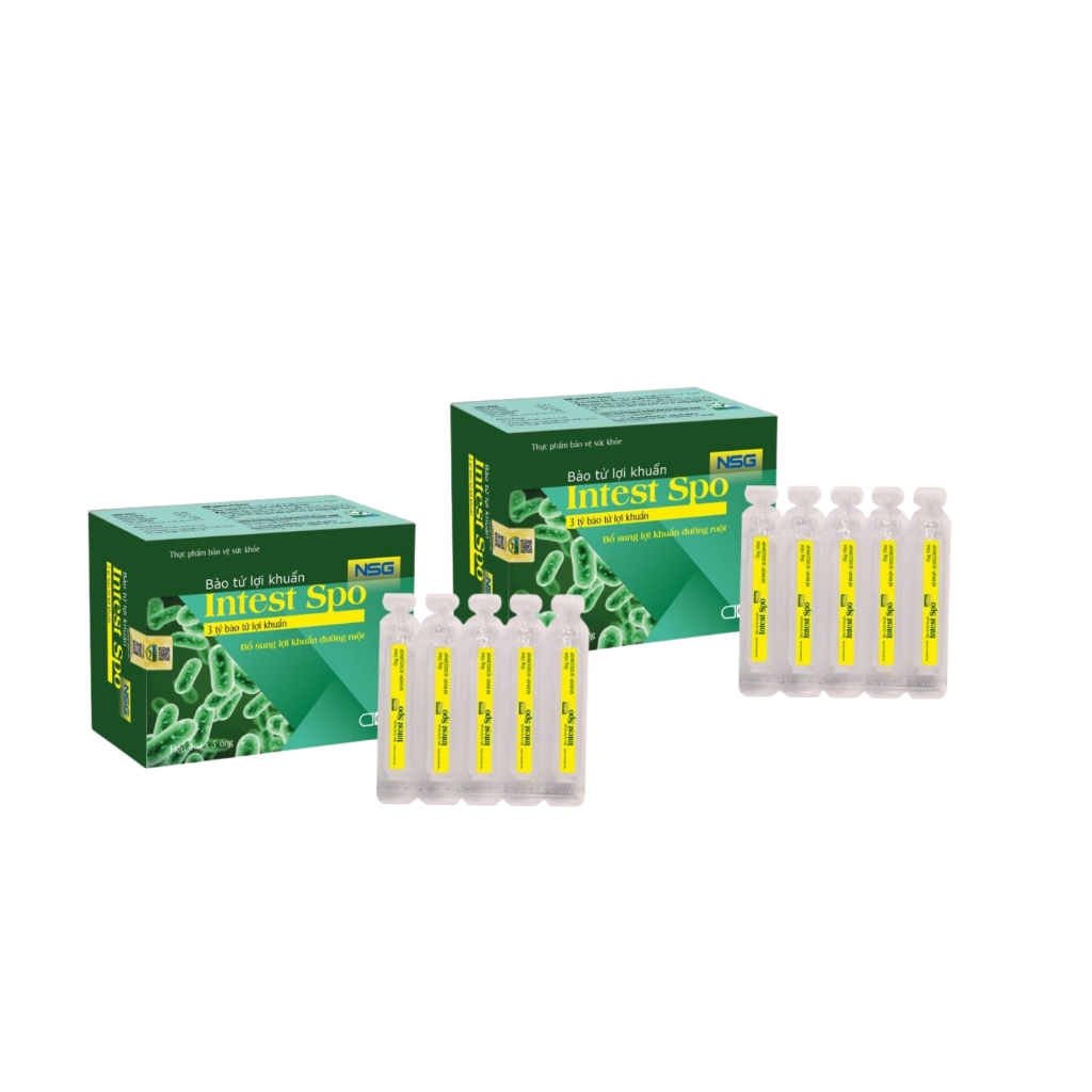 Combo Bào tử lợi khuẩn Intest Spo NSG kèm Xịt bào tử Intest Bacillus NSG Nutriway 30ml