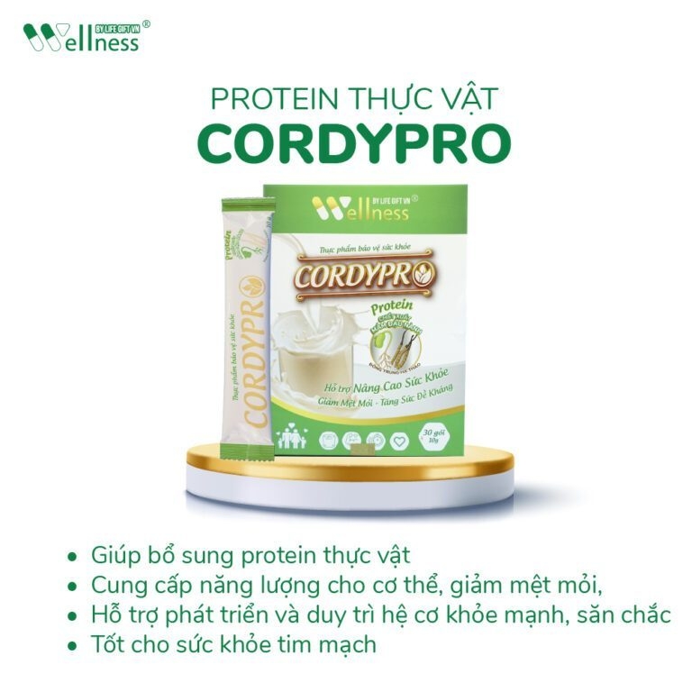 TPBVSK Cordypro – Bổ sung protein thực vật, tăng đề kháng