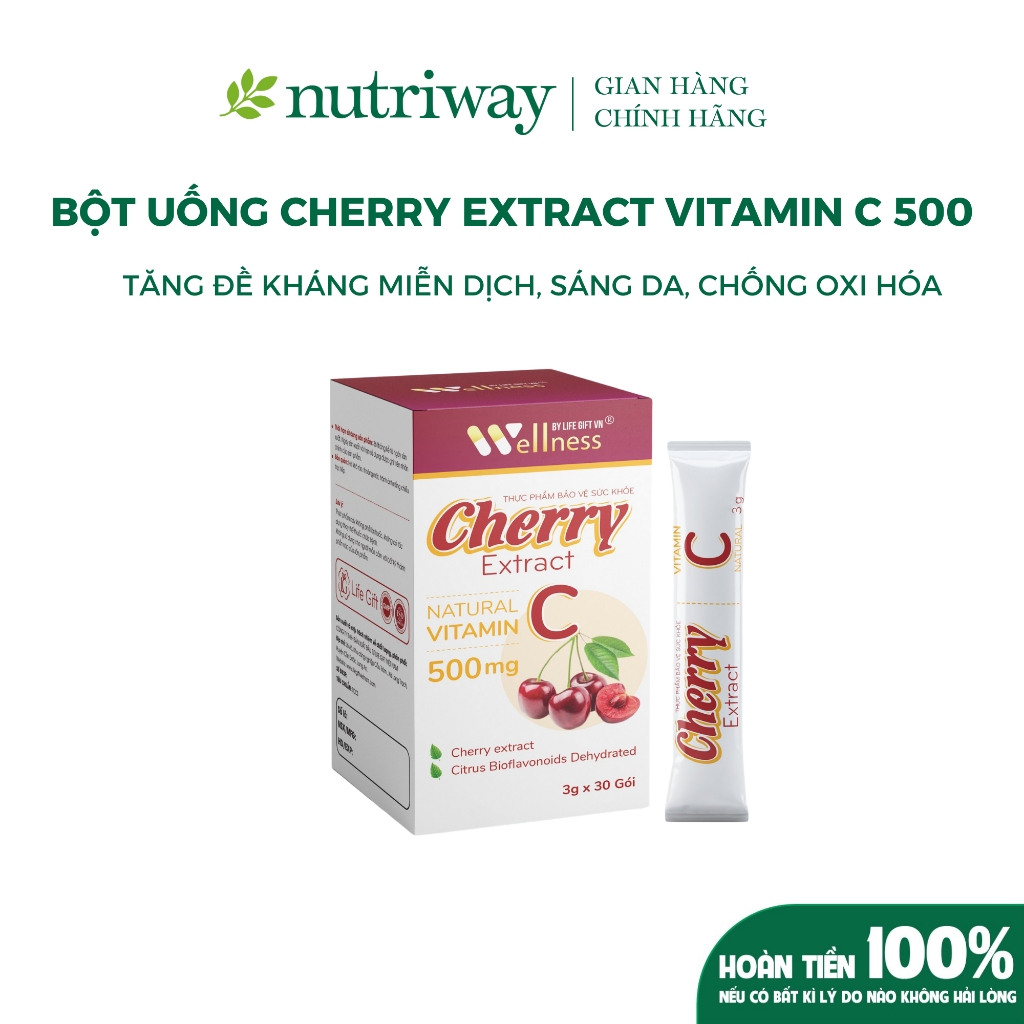 Combo Protein Thực Vật Cordypro, Cherry Extract Vitamin C, Wowmeal, Cần Tây Diệp Lục Nutriway Wellness Life Gift VN