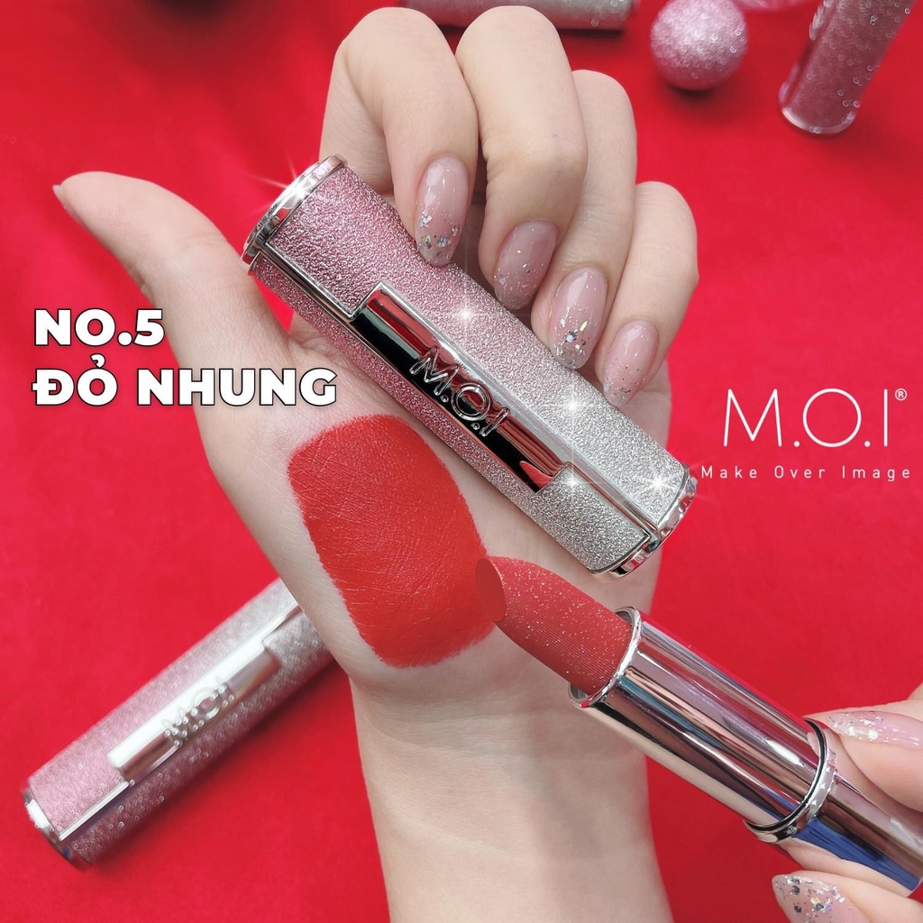 [ Tặng VÍ NGẮN 599K] Set 2 Son thỏi M.O.I Sparkling Matte The Stars Collection - Màu Tự Chọn