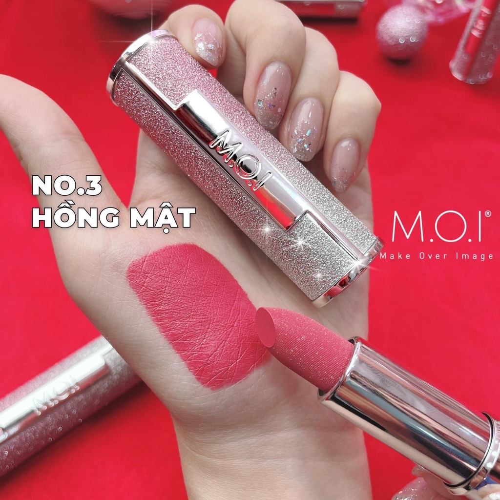 [ Tặng VÍ NGẮN 599K] Set 2 Son thỏi M.O.I Sparkling Matte The Stars Collection - Màu Tự Chọn