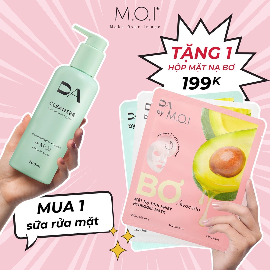 [MUA 1 TẶNG 1] Sửa rửa mặt 2 trong 1 dạng gel DA by M.O.I 200ml