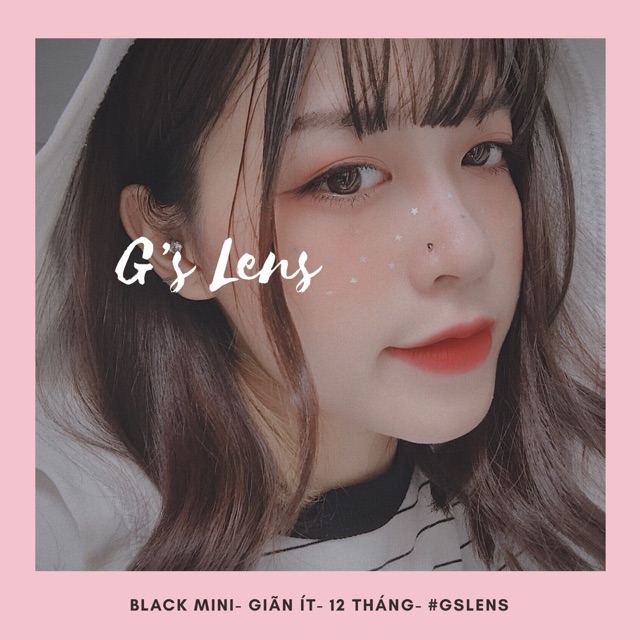 Lens Mắt, Kính Áp Tròng Màu BLACK + CHOCO KHÔNG CẬN Size S, M, L