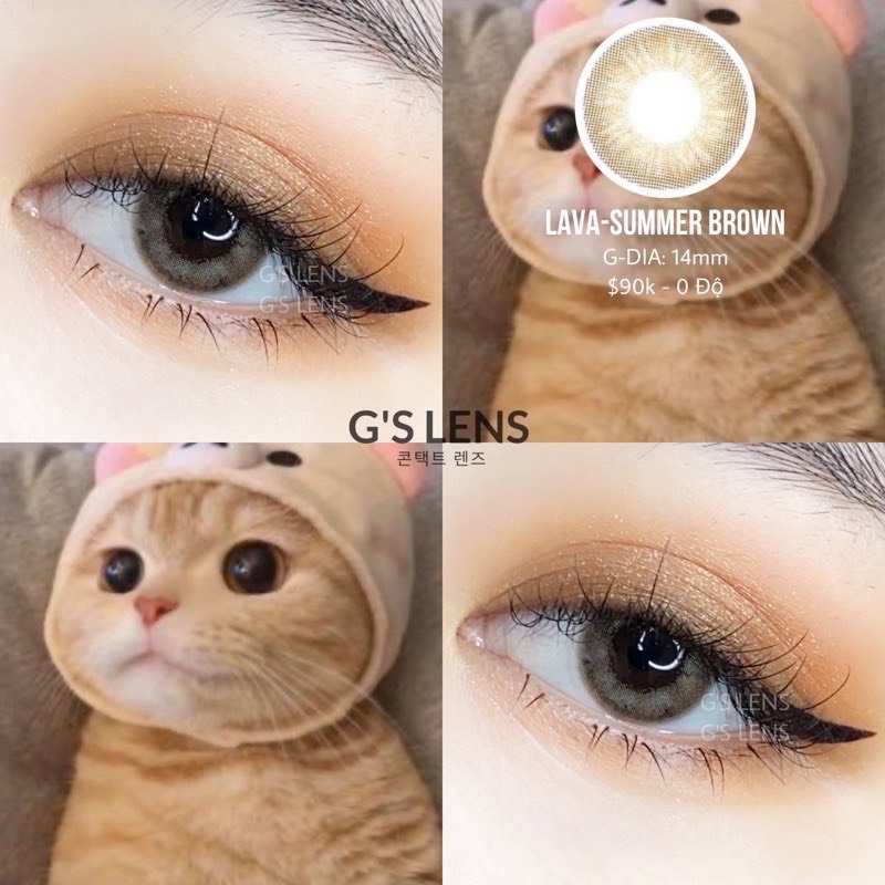 Kính Áp Tròng 50 Mẫu Lens Mắt Xám Nâu Blue Black Choco 0 Độ Cận Tây Tự Nhiên