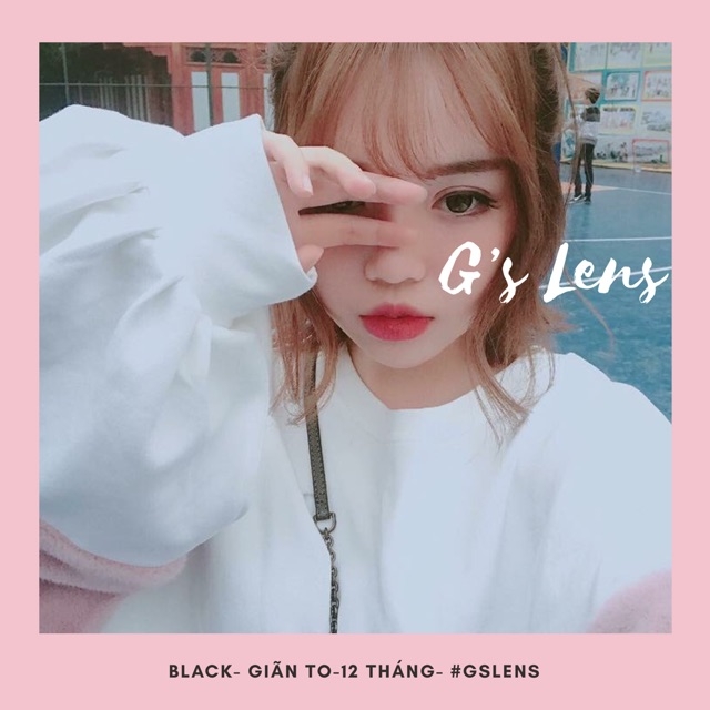 Lens Mắt, Kính Áp Tròng Màu BLACK + CHOCO KHÔNG CẬN Size S, M, L