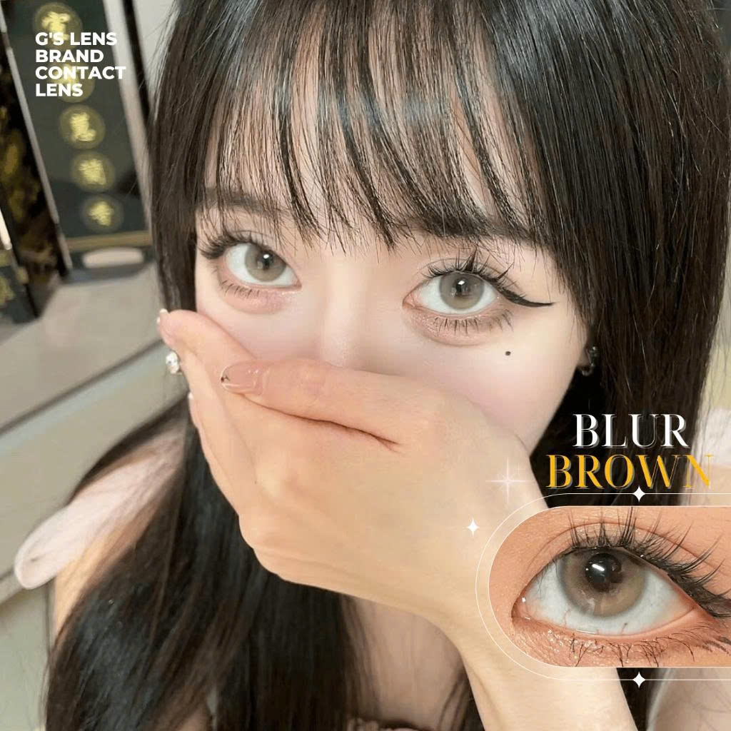 Kính áp tròng 6 tháng BLUR BROWN màu nâu tự nhiên giãn tròng nhỏ GTRENDY - MCK1
