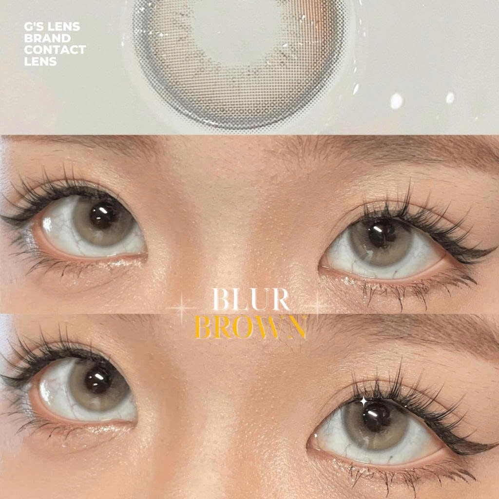 Kính áp tròng 6 tháng BLUR BROWN màu nâu tự nhiên giãn tròng nhỏ GTRENDY - MCK1