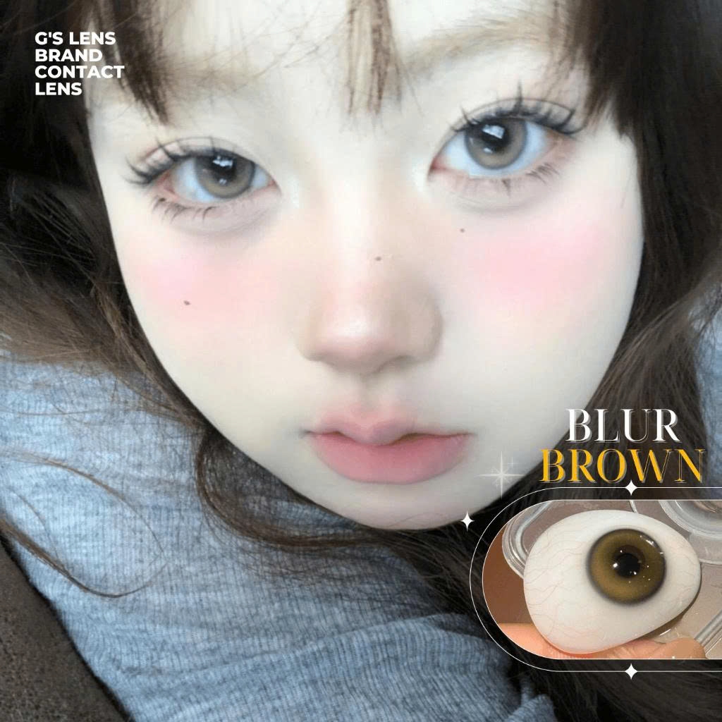 Kính áp tròng 6 tháng BLUR BROWN màu nâu tự nhiên giãn tròng nhỏ GTRENDY - MCK1