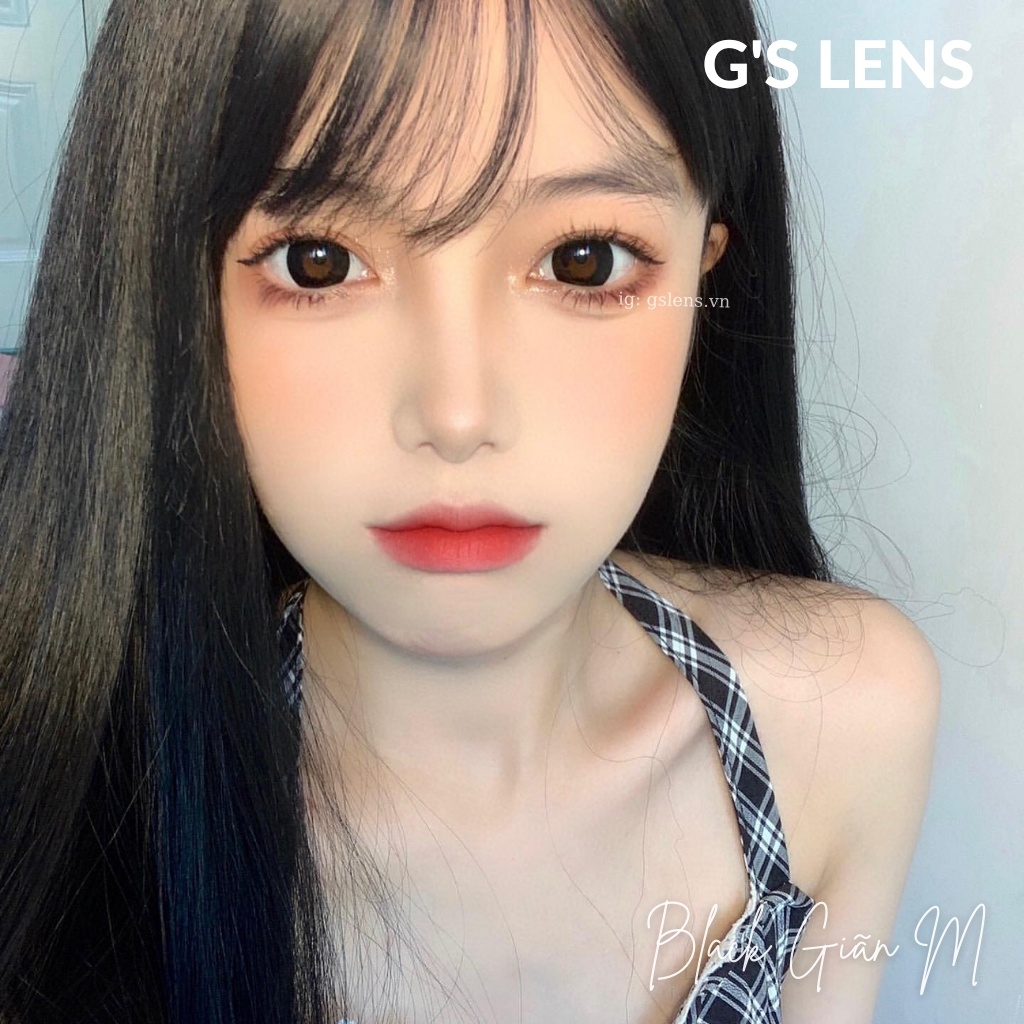 Lens Mắt Đen Trơn Size M Giãn Vừa 14.5mm Có 0 Đến 8 Độ