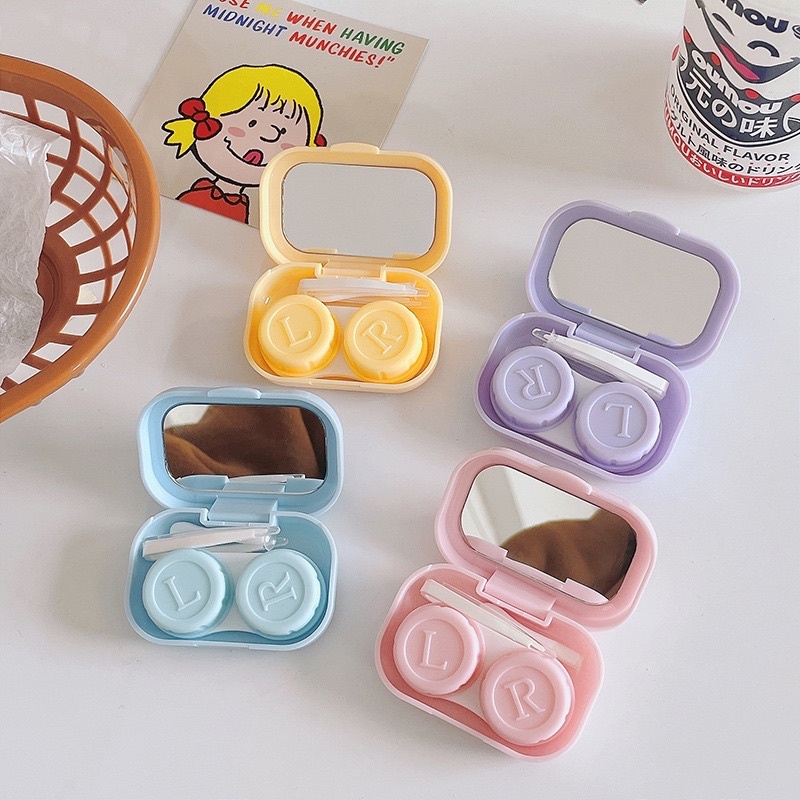 Khay Gương Mini 3D Cinnamaroll Kuromi Pastel - Case Đựng Lens