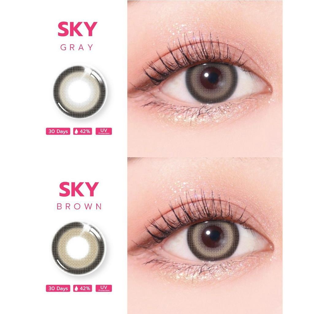Kính Áp Tròng Lens Mắt NÂU BROWN Tự Nhiên Tây Sáng 0 Độ Cận, Dành Cho Mắt Không Cận Size Lens Giãn Ít Xs, S 14-14.2mm