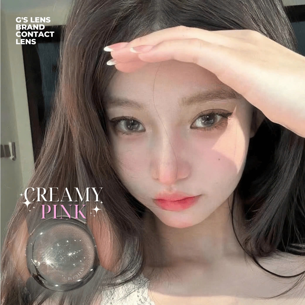 Kính áp tròng 6 tháng CREAMY PINK màu hồng tự nhiên giãn tròng nhỏ GTRENDY - MCK1
