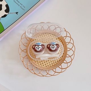 Khay Mini 3D Gấy Thỏ Cáo Xanh Cáo Hồng- Case Đựng Lens