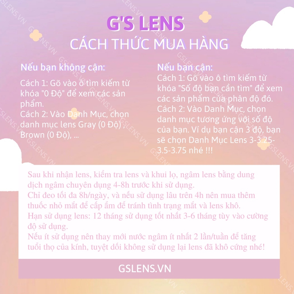 Kính Áp Tròng 50 Mẫu Lens Mắt Xám Nâu Blue Black Choco 0 Độ Cận Tây Tự Nhiên
