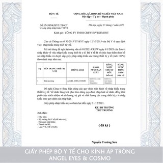 Kính áp tròng 3 tháng COSMO trong suốt không màu không giãn tròng - Cosmo