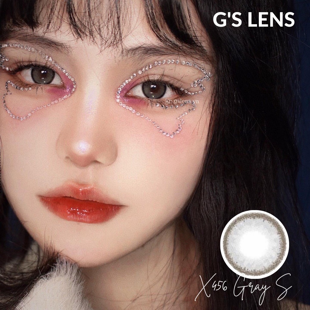 Kính Áp Tròng 50 Mẫu Lens Mắt Xám Nâu Blue Black Choco 0 Độ Cận Tây Tự Nhiên