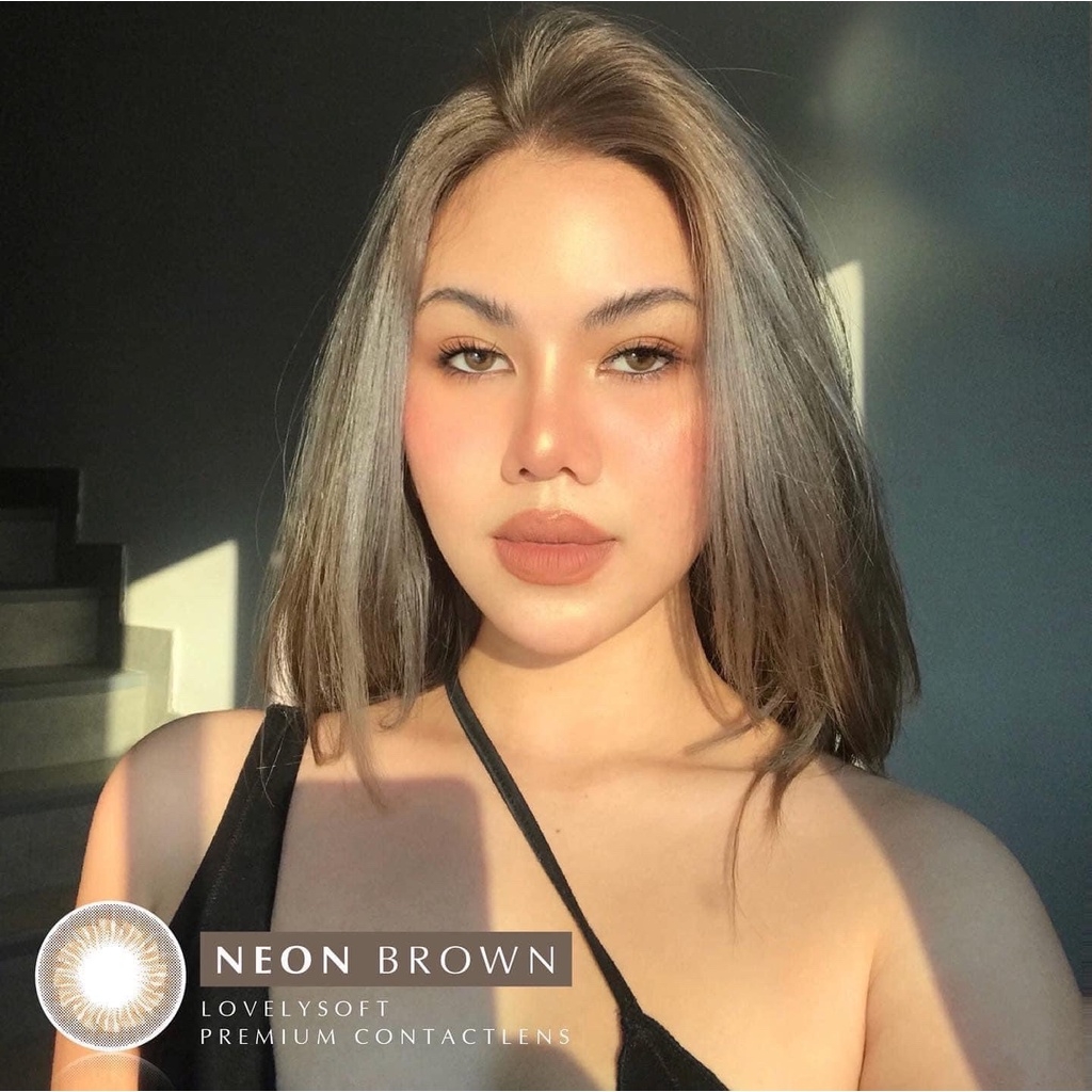 Kính Áp Tròng Lens Mắt NÂU BROWN Tự Nhiên Tây Sáng 0 Độ Cận, Dành Cho Mắt Không Cận Size Lens Giãn Ít Xs, S 14-14.2mm