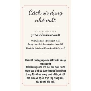 Nước Ngâm-Nhỏ Mắt Các Loại