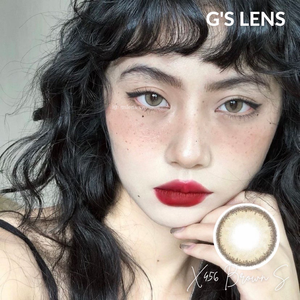 Kính Áp Tròng 50 Mẫu Lens Mắt Xám Nâu Blue Black Choco 0 Độ Cận Tây Tự Nhiên