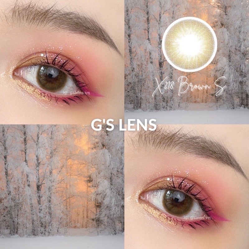 Kính Áp Tròng 50 Mẫu Lens Mắt Xám Nâu Blue Black Choco 0 Độ Cận Tây Tự Nhiên
