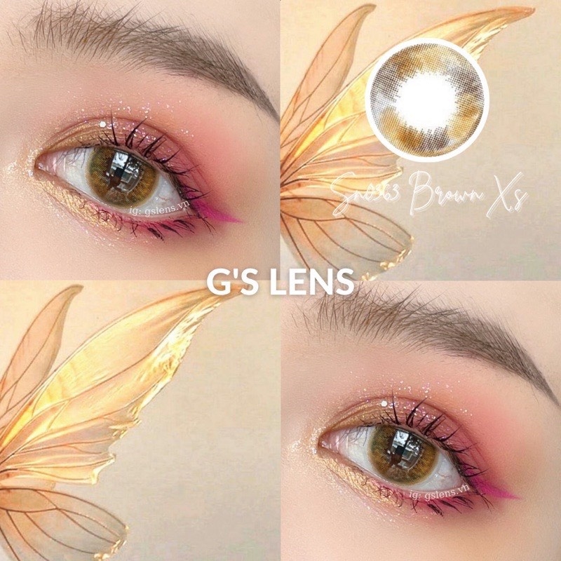 Kính Áp Tròng Lens Mắt NÂU BROWN Tự Nhiên Tây Sáng 0 Độ Cận, Dành Cho Mắt Không Cận Size Lens Giãn Ít Xs, S 14-14.2mm