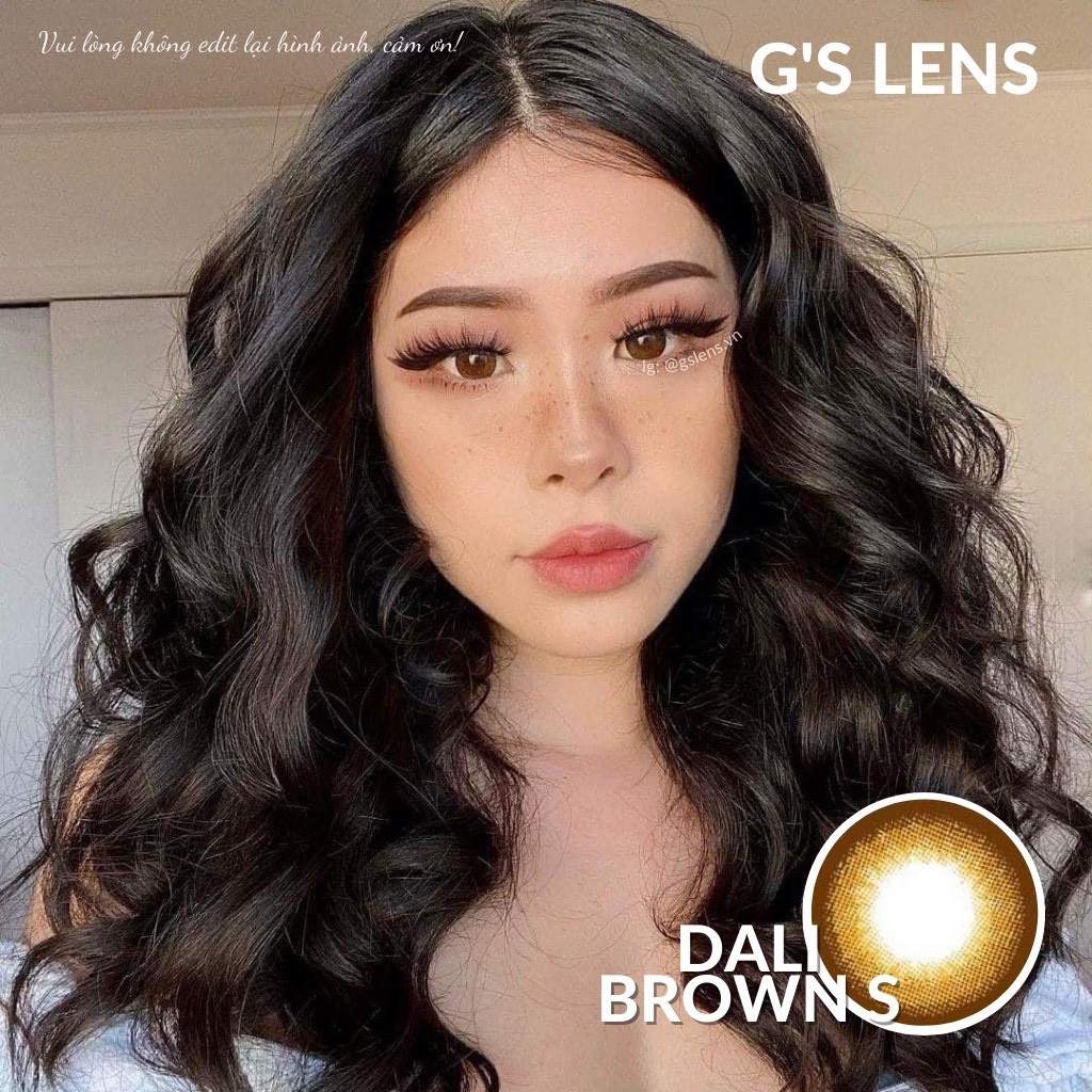 Kính Áp Tròng 50 Mẫu Lens Mắt Xám Nâu Blue Black Choco 0 Độ Cận Tây Tự Nhiên
