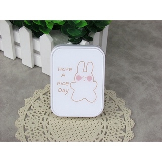 Khay Gương Đôi Gấu Thỏ - Case Đựng Lens