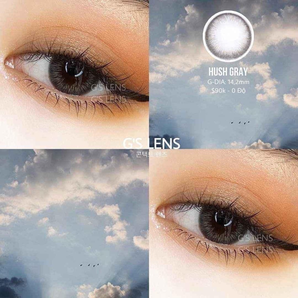 Kính Áp Tròng 50 Mẫu Lens Mắt Xám Nâu Blue Black Choco 0 Độ Cận Tây Tự Nhiên