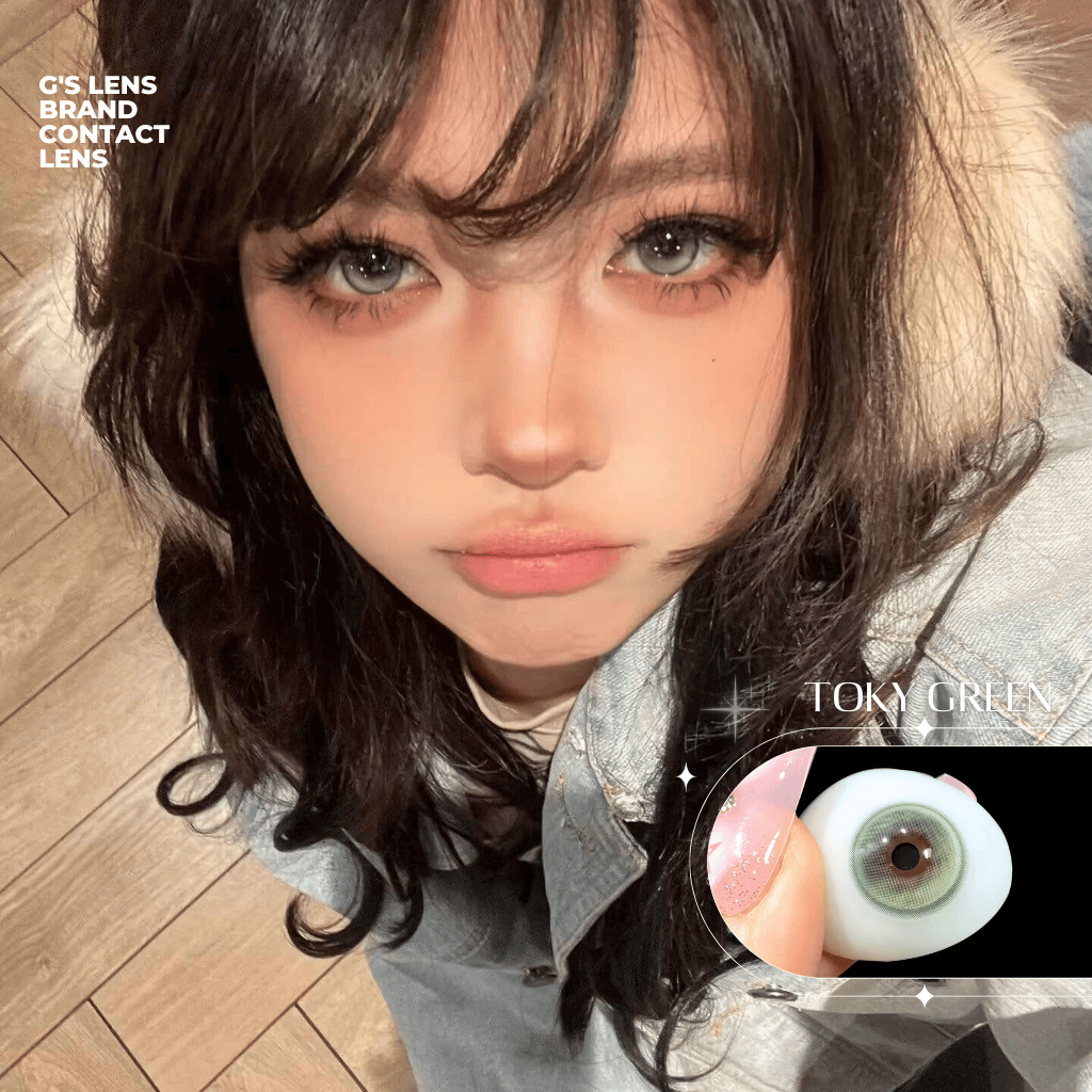 Kính áp tròng 6 tháng TOKY GREEN màu xanh lá sáng tây giãn tròng nhỏ GTRENDY - MCK1