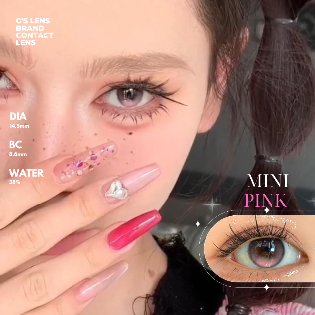 Kính áp tròng 6 tháng MINI PINK màu hồng sáng tây giãn tròng nhỏ GTRENDY - MCK1