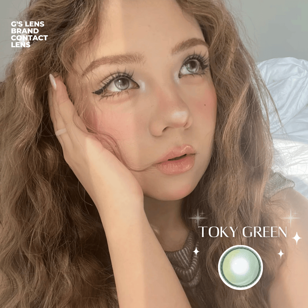 Kính áp tròng 6 tháng TOKY GREEN màu xanh lá sáng tây giãn tròng nhỏ GTRENDY - MCK1