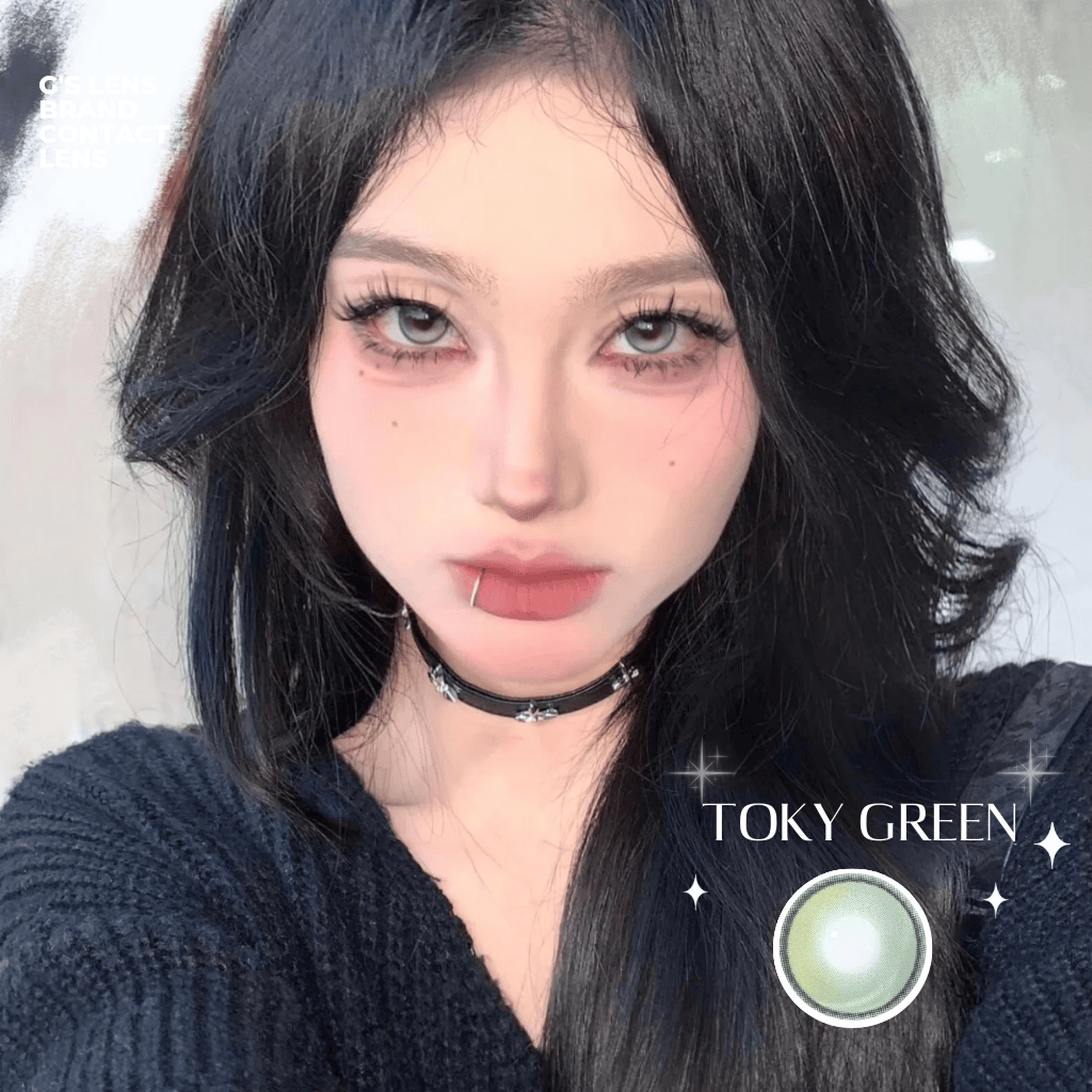 Kính áp tròng 6 tháng TOKY GREEN màu xanh lá sáng tây giãn tròng nhỏ GTRENDY - MCK1