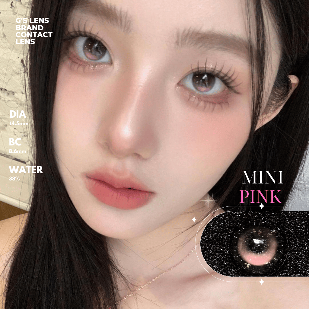 Kính áp tròng 6 tháng MINI PINK màu hồng sáng tây giãn tròng nhỏ GTRENDY - MCK1