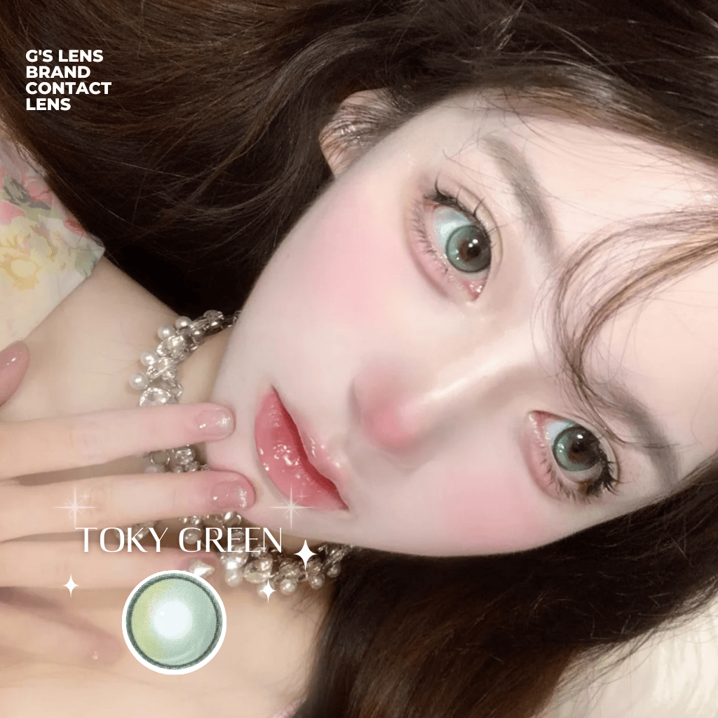 Kính áp tròng 6 tháng TOKY GREEN màu xanh lá sáng tây giãn tròng nhỏ GTRENDY - MCK1