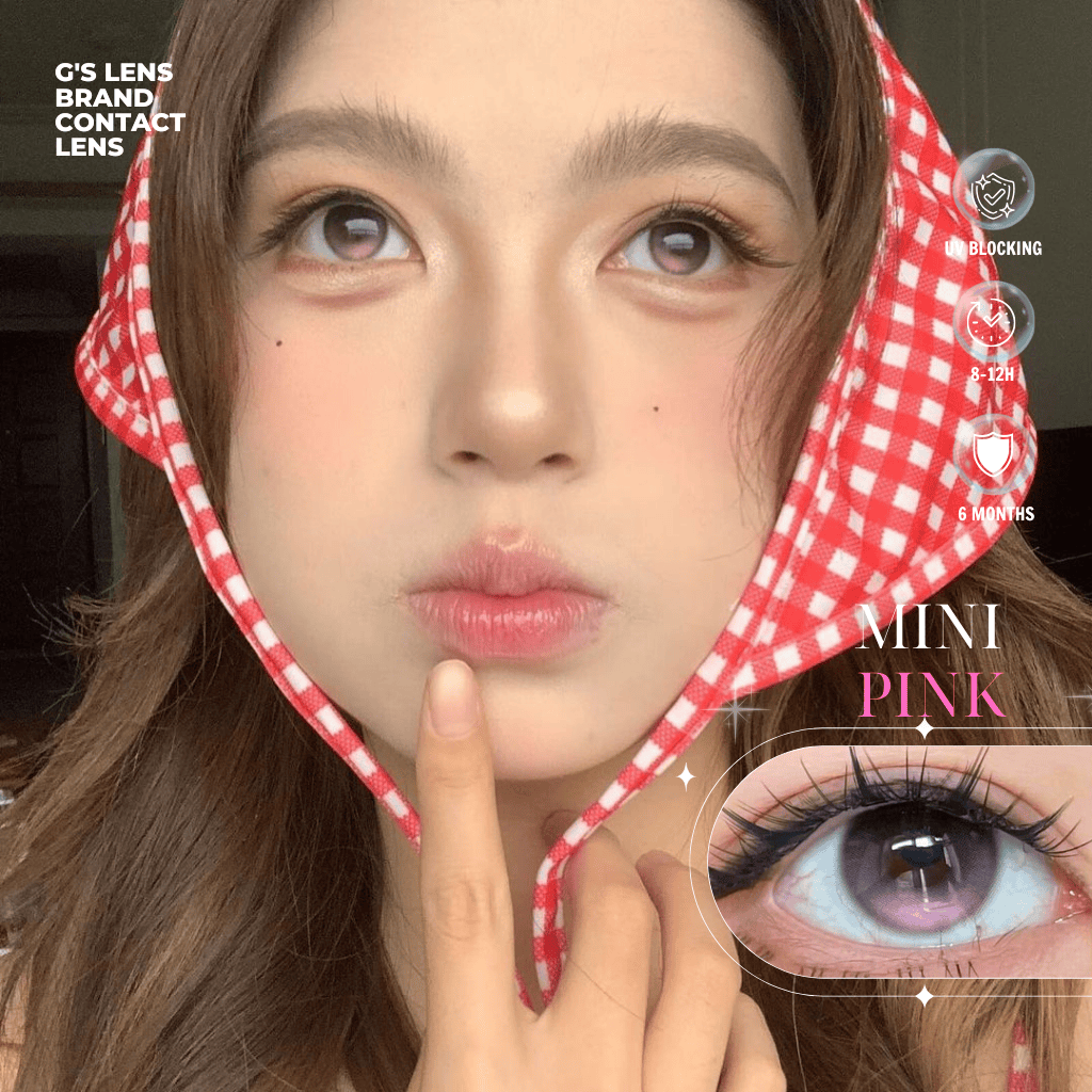 Kính áp tròng 6 tháng MINI PINK màu hồng sáng tây giãn tròng nhỏ GTRENDY - MCK1