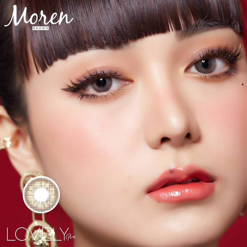 Kính Áp Tròng Lens Mắt NÂU BROWN Tự Nhiên Tây Sáng 0 Độ Cận, Dành Cho Mắt Không Cận Size Lens Giãn Ít Xs, S 14-14.2mm