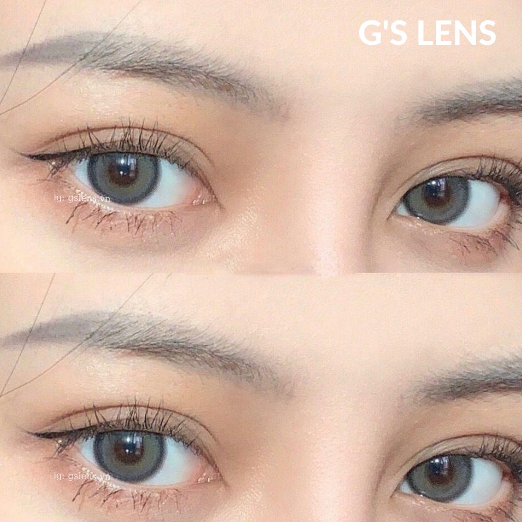 Lens Mắt Kính Áp Tròng Xám Moonlight Tự Nhiên Giãn Ít Size S 14.2mm Có 0 Đến 6 Độ Cận Sn0020 Gray