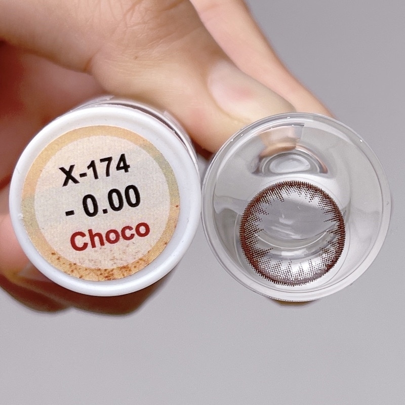 Lens Mắt, Kính Áp Tròng Màu BLACK + CHOCO KHÔNG CẬN Size S, M, L