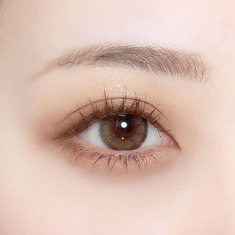 Kính Áp Tròng Lens Mắt NÂU BROWN Tự Nhiên Tây Sáng 0 Độ Cận, Dành Cho Mắt Không Cận Size Lens Giãn Ít Xs, S 14-14.2mm