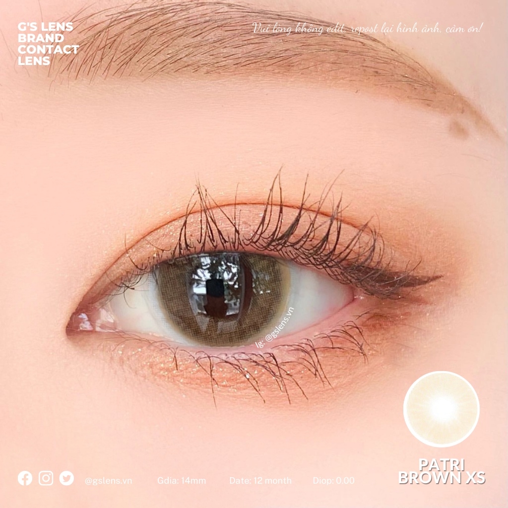 Kính Áp Tròng 50 Mẫu Lens Mắt Xám Nâu Blue Black Choco 0 Độ Cận Tây Tự Nhiên