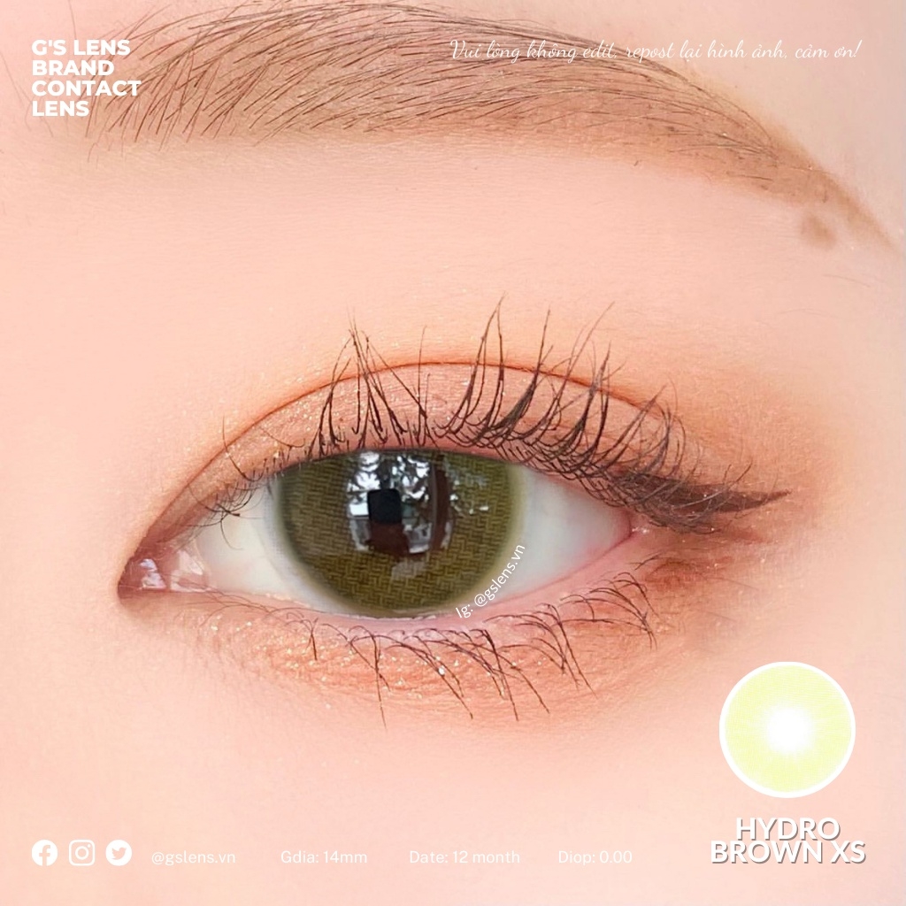 Kính Áp Tròng 50 Mẫu Lens Mắt Xám Nâu Blue Black Choco 0 Độ Cận Tây Tự Nhiên