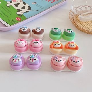 Khay Mini 3D Gấy Thỏ Cáo Xanh Cáo Hồng- Case Đựng Lens