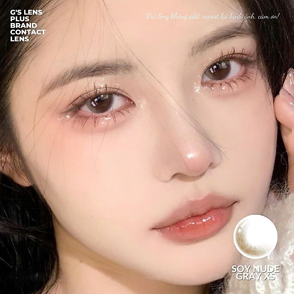 Kính áp tròng 6 tháng SOY NUDE GRAY màu xám tự nhiên không giãn tròng