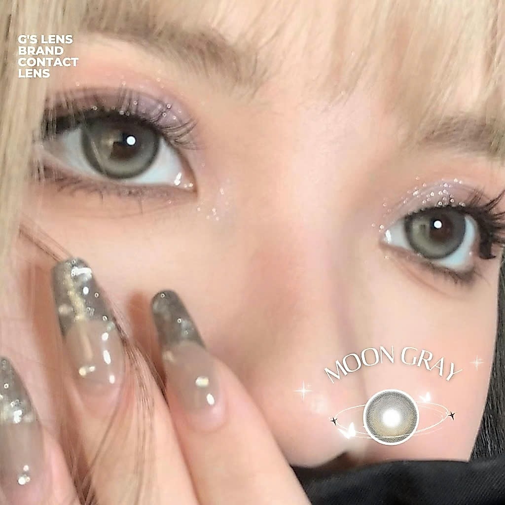 Kính áp tròng 6 tháng MOON GRAY màu xám sáng tây giãn tròng nhỏ GTRENDY - MC38