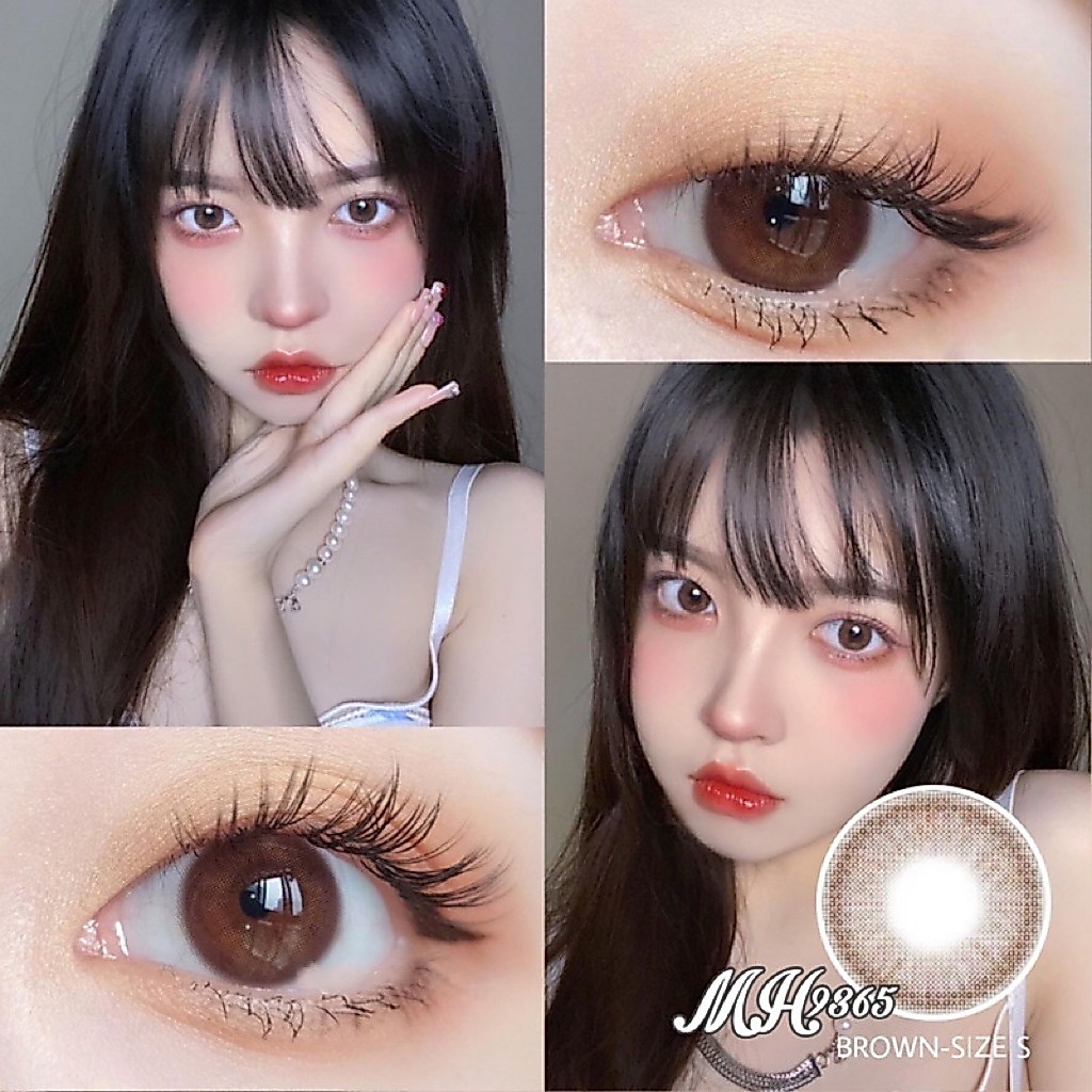 Kính áp tròng 6 tháng BROWN MINI màu nâu tự nhiên giãn tròng nhỏ GTRENDY - AL Color 38
