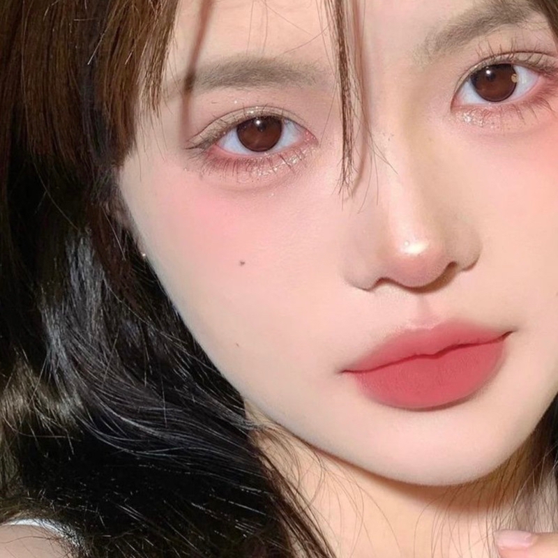 Lens Mắt Kính Áp Tròng Choco Giãn Nhỏ NADA Choco Có Từ 0 Đến 6 Độ Lệch Độ