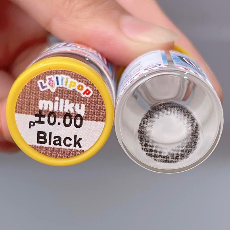 Lens Mắt, Kính Áp Tròng Màu BLACK + CHOCO KHÔNG CẬN Size S, M, L